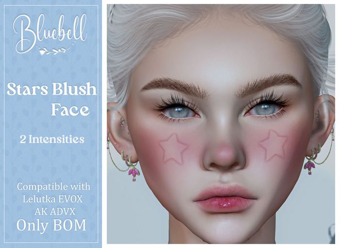 Second Life Marketplace BLUEBELL Stars Blush Face